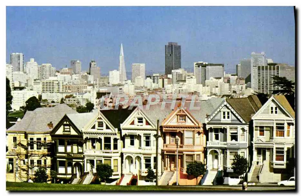 Victorien de San Francisco — vista com arranha-céus — editor Muir Woods Inn, Mill Valley, CA - Frente