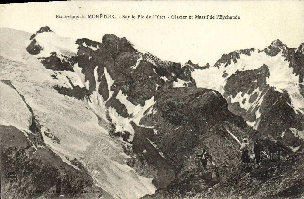 Excursions du MONÉTIER - Auf dem Pic de l'Yret - Gletscher und Massif de l'Eychauda — Château National, Monétier-les-Bains (Alpes) - Vorderseite