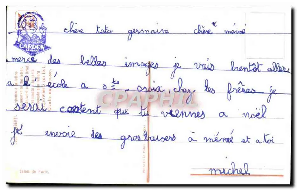 Mulher escrevendo na janela — vista do mar — Salon de Paris - Verso