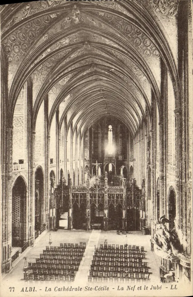 Albi - Die Kathedrale Saint-Cécile - Die Kirchenschiff und der Jubé - LL - Vorderseite