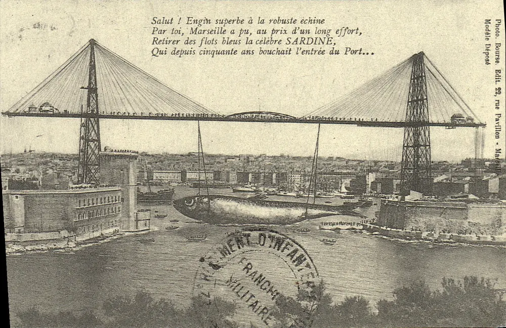 Marseille, ponte transbordadora — editor C.E.E. n° 485.403.20 - Frente