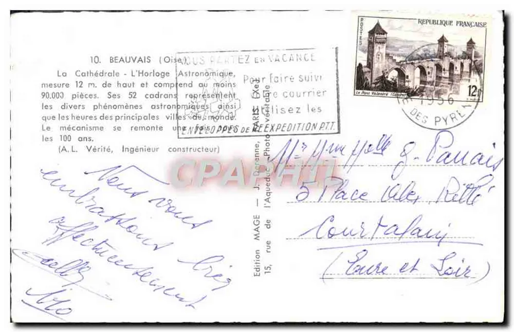 Beauvais - A Catedral - O Relógio Astronômico — Edição MAGE, n°10 - Verso
