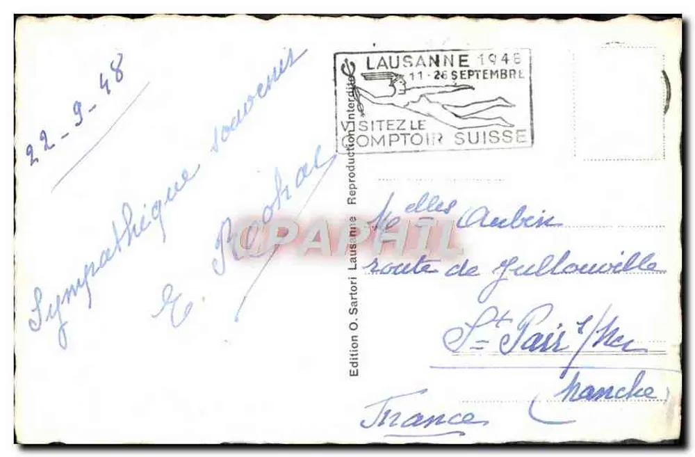 Montreux - Territet und die Dents du Midi — n°920 - Rückseite