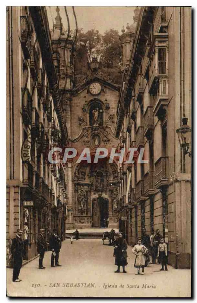 San Sebastián — Kirche Santa María — Verlag RIBAS, Nr. 150 - Vorderseite