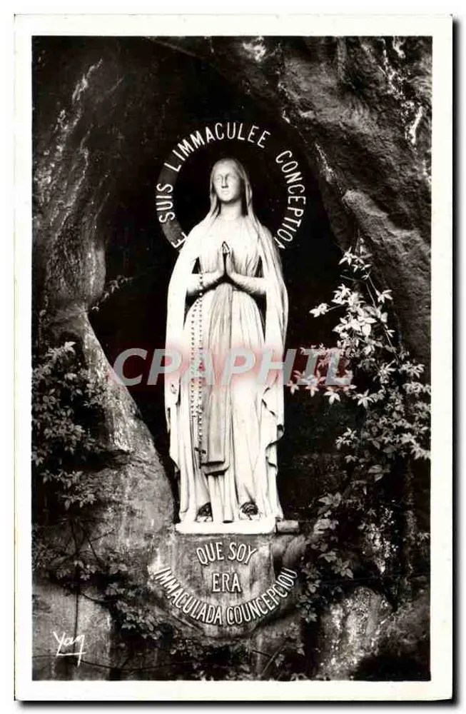 A Virgem na Gruta Milagrosa — Lourdes — Edição Foto Girmault - Frente