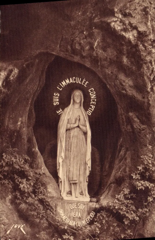 Lourdes — Estátua da Virgem da Imaculada Conceição — Éditions Jové, Pau - Frente