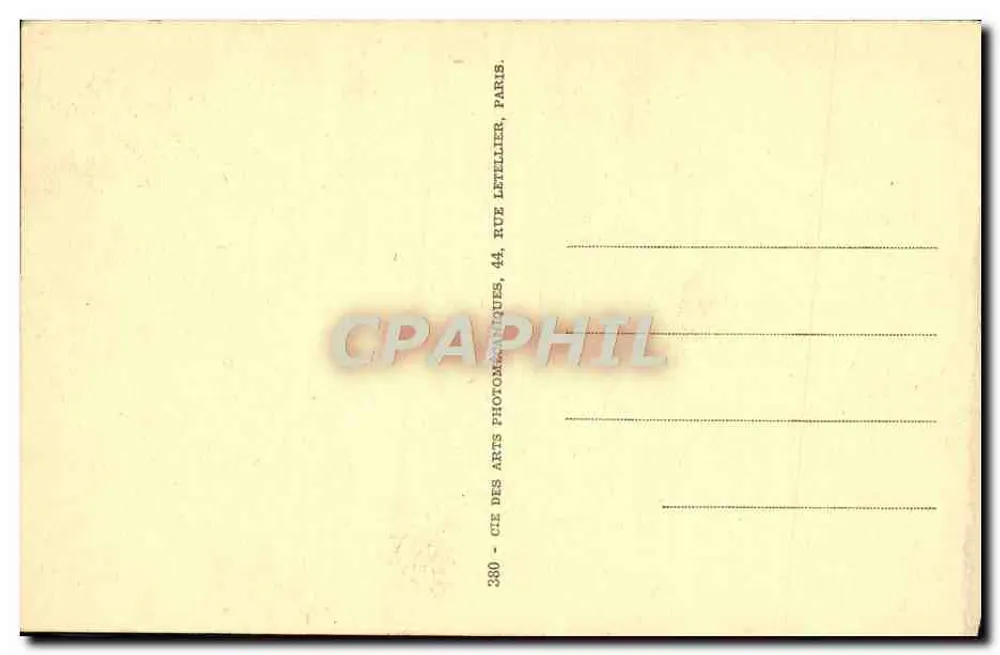 Lourdes — La Grotte, vue de la sortie — CIE DES ARTS PHOTOGRAPHIQUES, 280, rue Letellier, Paris - Verso