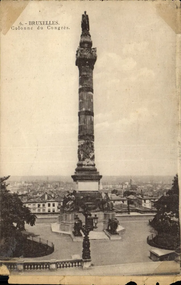 Bruxelles — Colonne du Congrès — éditeur anonyme, n°6 - Frente