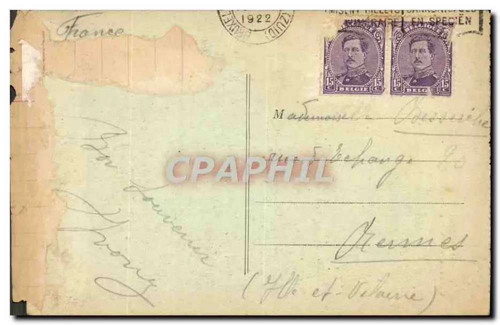 Bruxelles — Colonne du Congrès — éditeur anonyme, n°6 - Verso