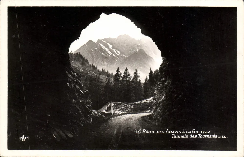 Route des Aravis nach La Giettaz — Tunnels der Tournants — LL. — C.A.P. — Nr. 31 - Vorderseite