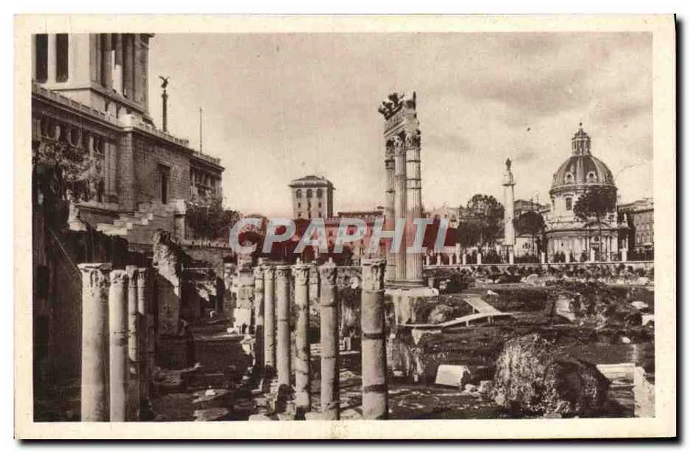 Foro de César y Templo de Venus Genetriz en Roma — editor L. Brusci & Cie, número de serie no visible - Anverso