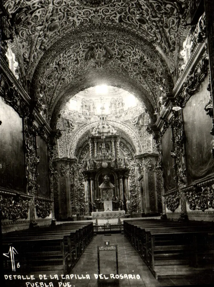 Detail der Capilla del Rosario — Puebla — unbekannter Verleger, Seriennummer 18 - Vorderseite