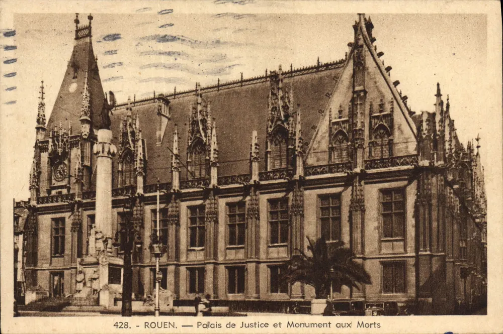Rouen — Palast der Justiz und Kriegsdenkmal — Edition La Cigogne - Vorderseite