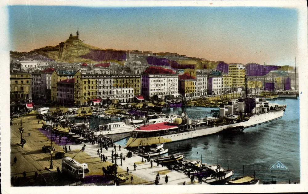 Marseille — Quai des Belges und Notre-Dame de la Garde — C.A.P. (46) - Vorderseite