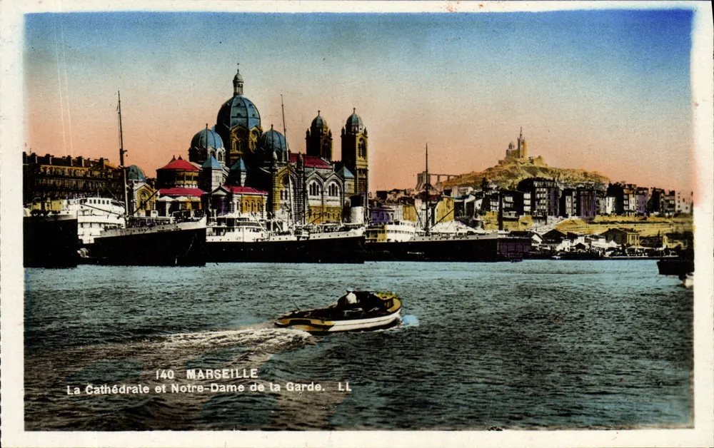 Marseille — Die Kathedrale und Notre-Dame de la Garde — LL - Vorderseite