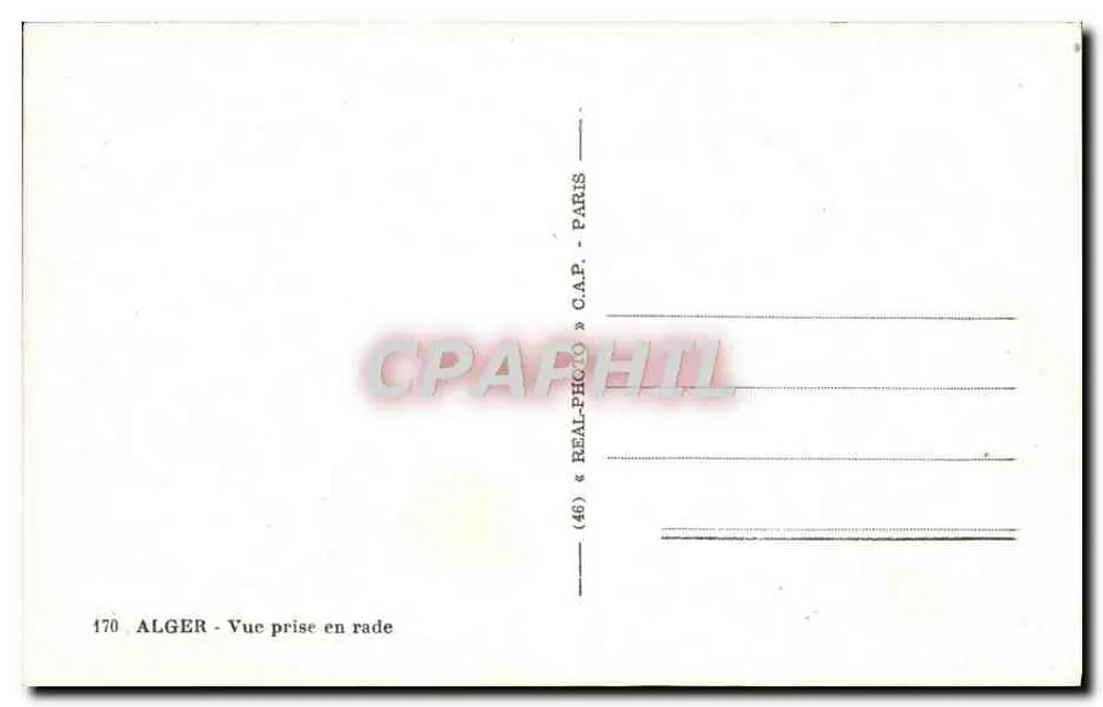 Algérie — Widok z portu — G.A.P. - Paryż - Rewers