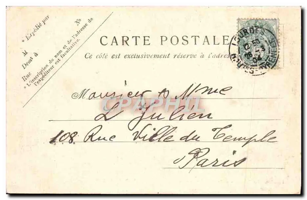 Lourdes. Die Basilika und der Bretonische Calvary — V.P. Paris N.23 - Rückseite