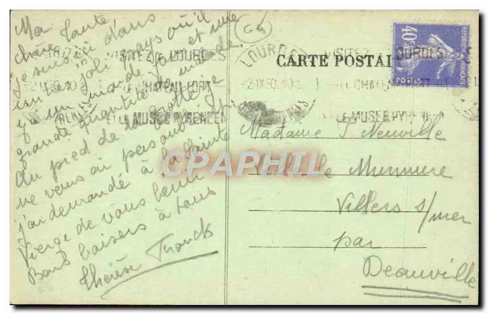 Lourdes — Interior da Igreja — Les Pyrénées, n° 676 - Verso