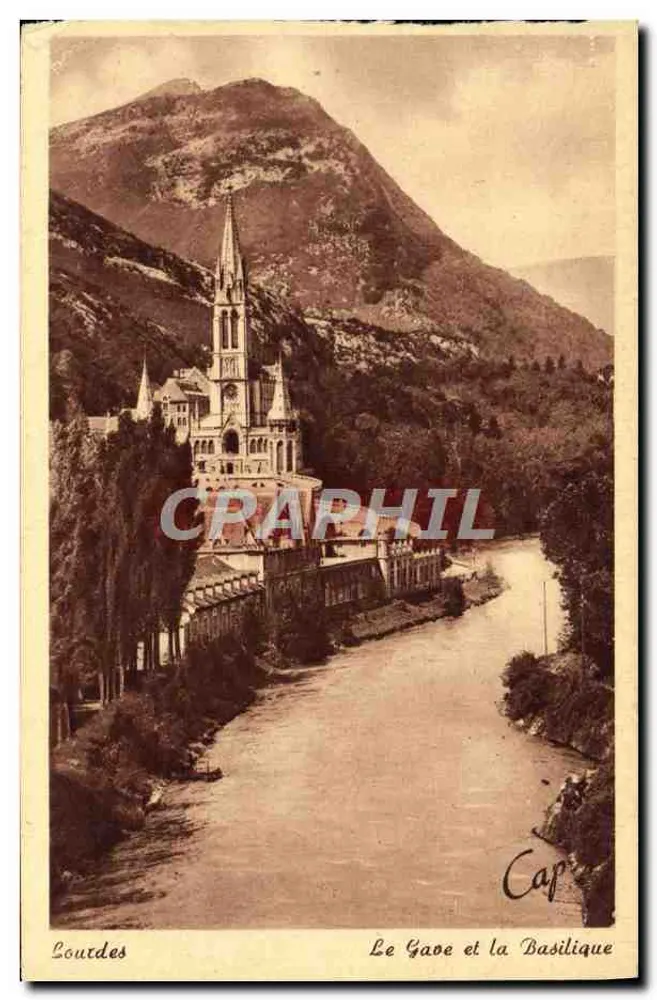 Lourdes — Le Gave et la Basilique — éditeur Cap - Frente