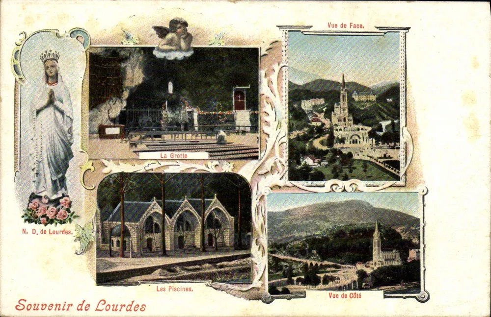 Lourdes — Lembrete de Lourdes — Edição da Aliança Católica, Lourdes (H.P.) - Frente