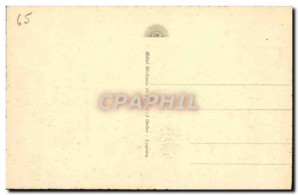 Lourdes - Der befestigte Schloss und der Gave — Vintage Postcard/Antike Ansichtskarte n°124, Verlag Antike Ansichtskarte - Rückseite