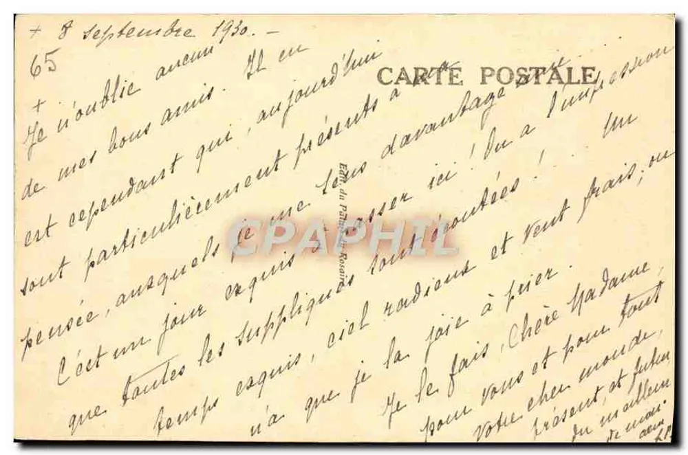 Lourdes — A Basílica e o Gave — editor Rogé, n° 155 - Verso