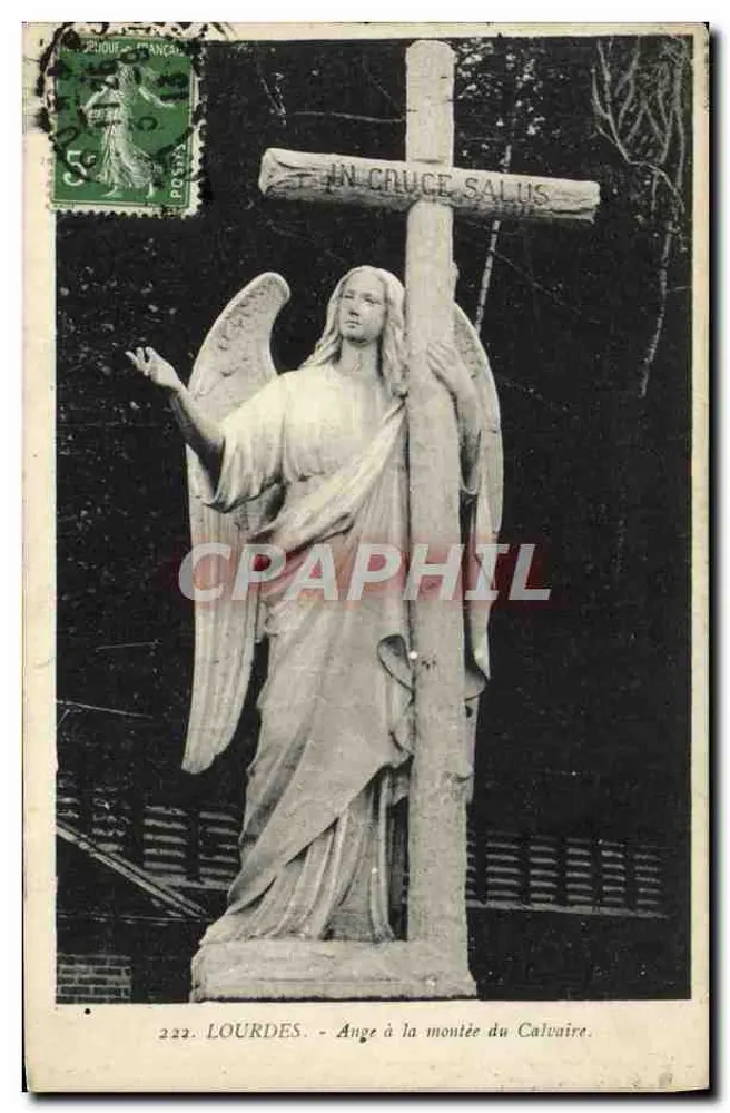 Lourdes - Anjo na subida do Calvaire — Edição F. Viron, n° 222 - Frente