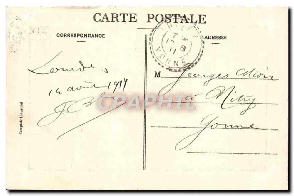 Lourdes - Pilgerung zum Segen - Compagnie Industrielle - Rückseite