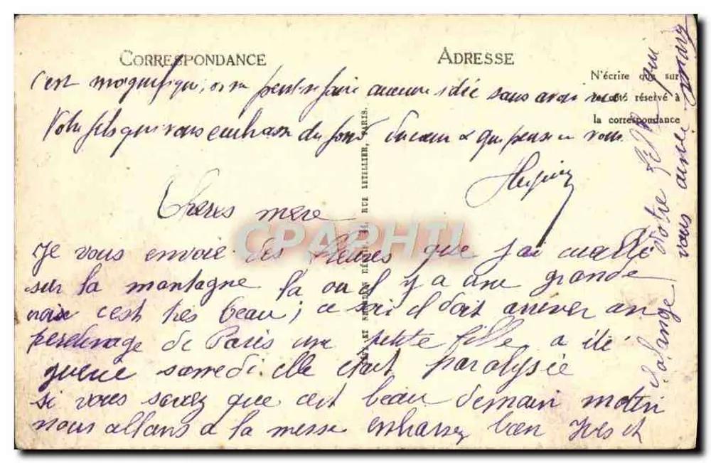Lourdes — La Basilique et le Calvaire Breton — LL. — N° 92 - Verso
