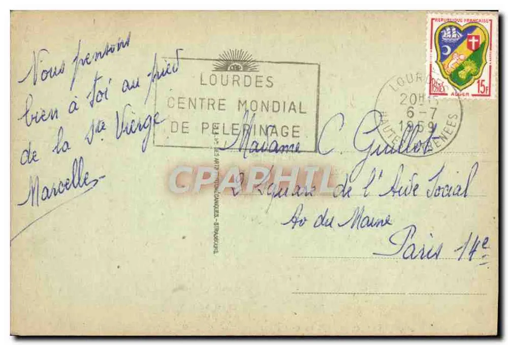Lourdes - A Gruta — editor CCB, n° 55 - Verso