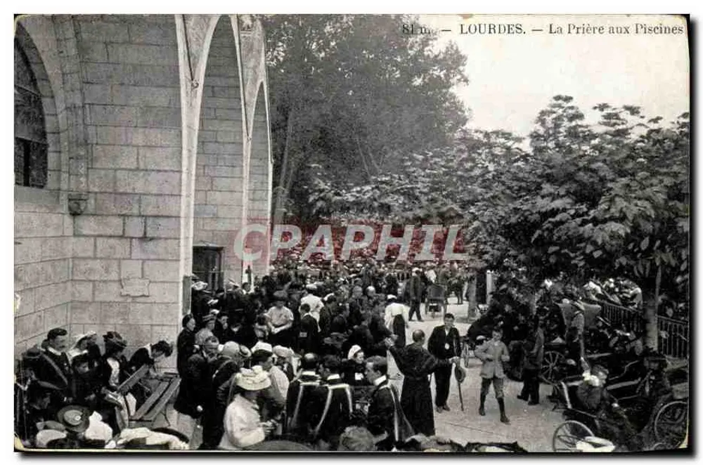 Lourdes — A Oração nas Piscinas — Editor não identificado - Frente