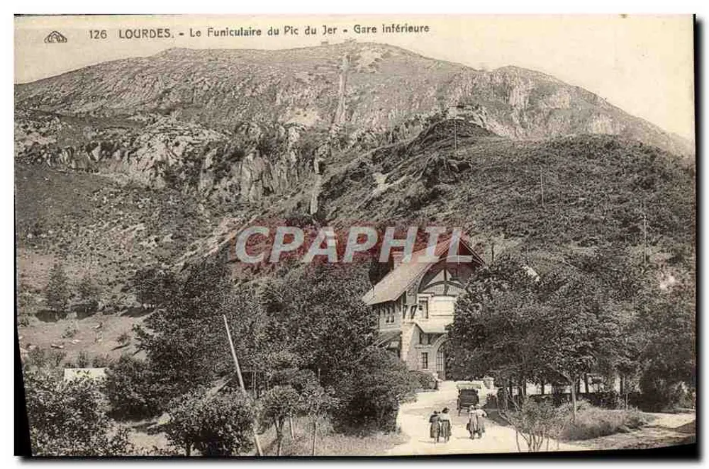 Lourdes — Der Funicular des Pic du Jer — Untere Station - Vorderseite