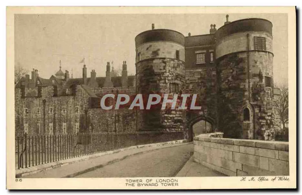Die Tower of London — Die Byward Tower — H.M. Office of Works - Vorderseite