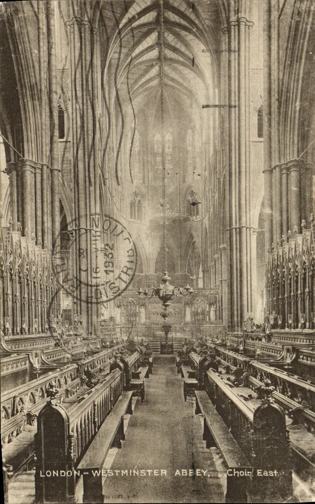 LONDON - WESTMINSTER ABBEY — Ostchoir — C.F. Castle's 'Lesco Series' - Vorderseite