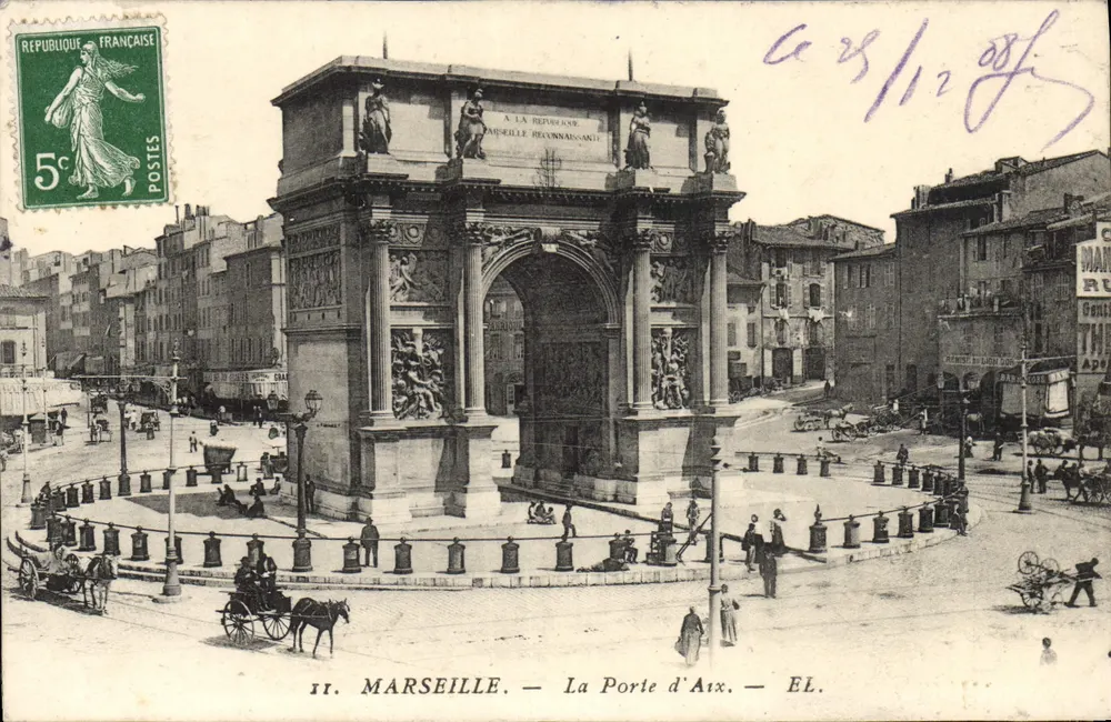 Marselha — A Porta de Aix — EL. - Frente