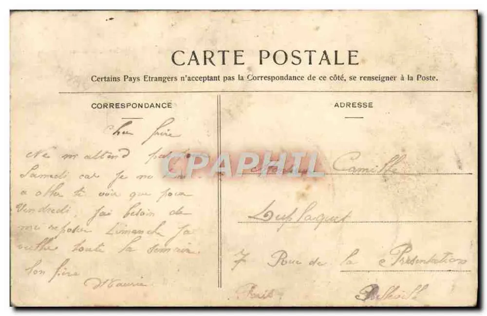 Hyères - Rond-Point — A Costa Azul — editor NANCY, n° 156 - Verso