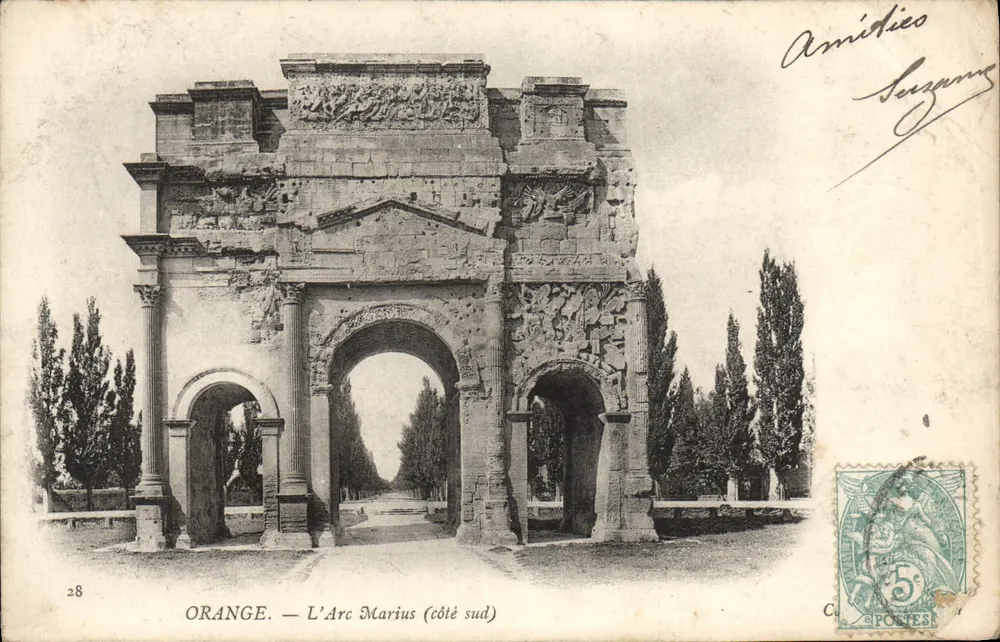 Orange — L'Arc Marius (côté sud) — Éditeur : Tauglouse, n° 28 - Frente
