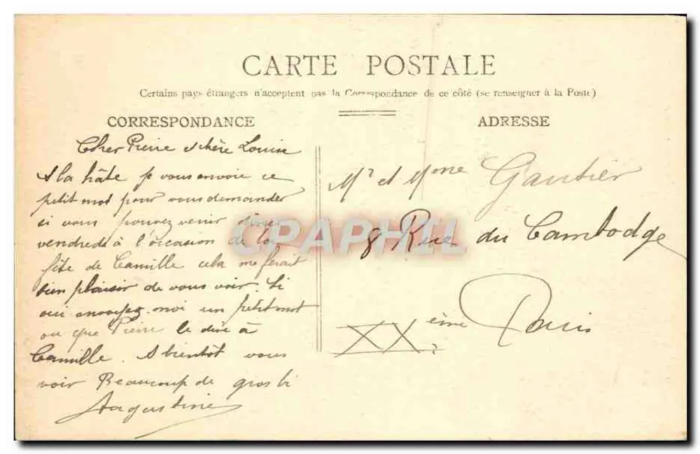 Buttes-Chaumont — O Ponte de Tijolos — Fot. C. Jeangette, 67 rue Rochechouart - Verso