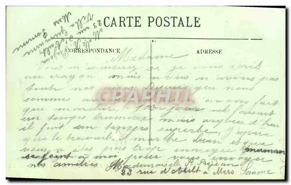 Le Tréport — O Porto e a Igreja — editor não identificado, n° de série 151 - Verso