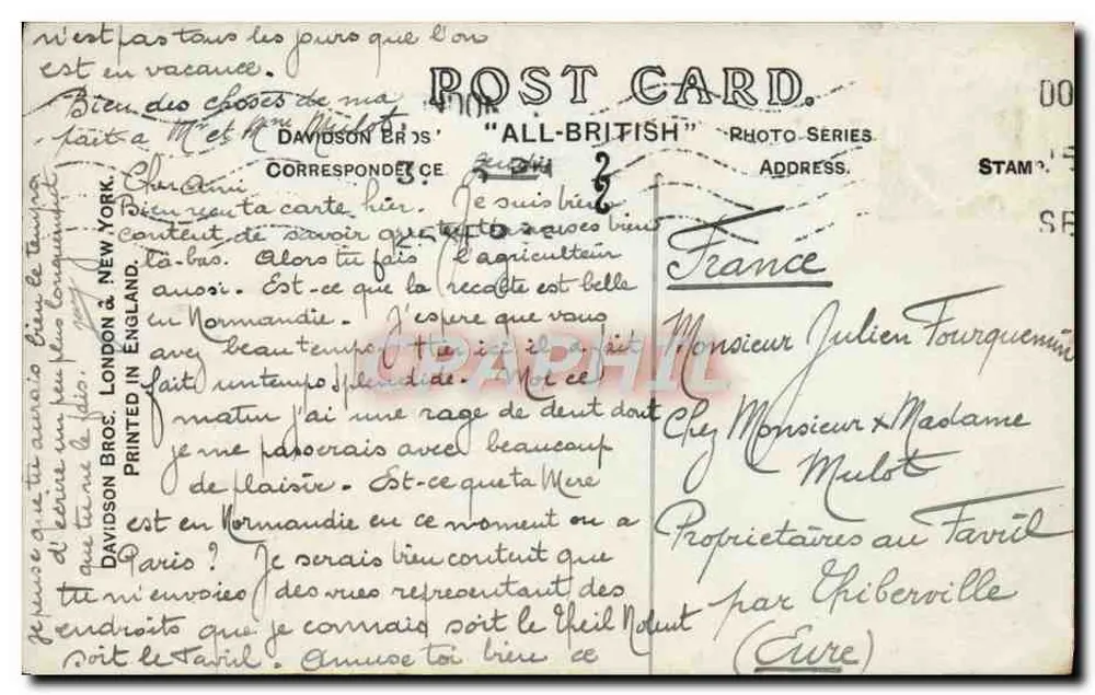 लीस्टर स्क्वायर, लंदन — रूड़ का दृश्य थिएटर के साथ — डेविडसन ब्रदर्स नंबर 3 - पीछे