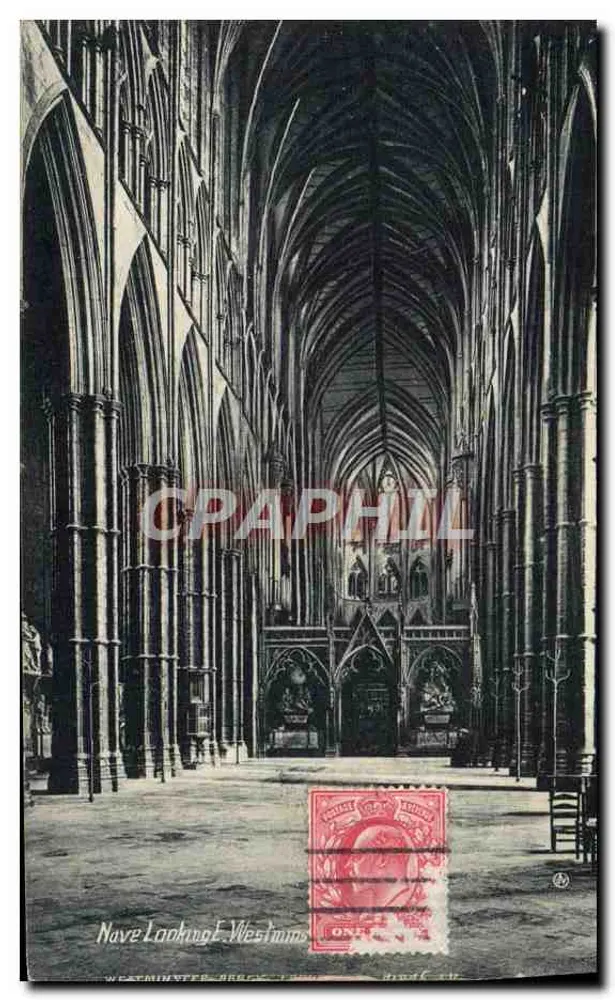 Nave da Abadia de Westminster — vista para o oeste — Série Valentine's - Frente