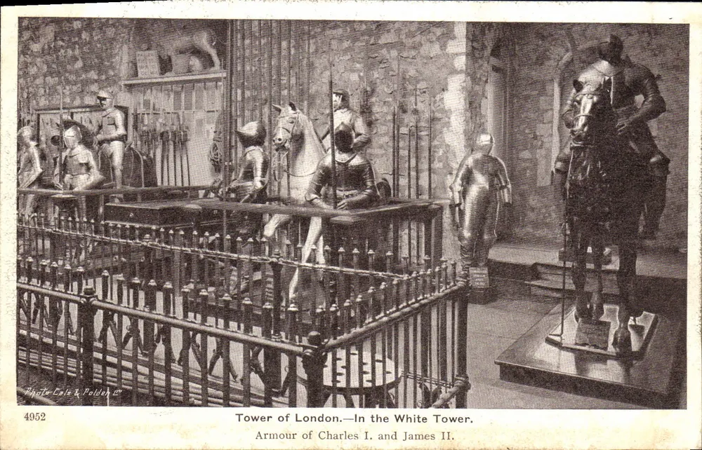 Rüstung von Karl I. und Jakob II. — Weiße Turm, Tower of London — Photo E. X. FOLDER n°4952 - Vorderseite