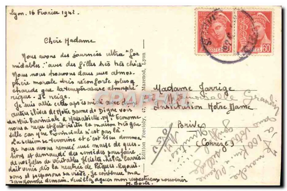 Abside da Basílica de Nossa Senhora de Fourvière — Lyon — Edição Lyon Illustre - Verso