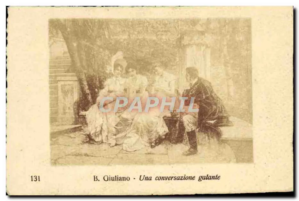 B. Giuliano - Uma conversa galante — série 131 — Ediz. L. Grassi, Milano - Frente