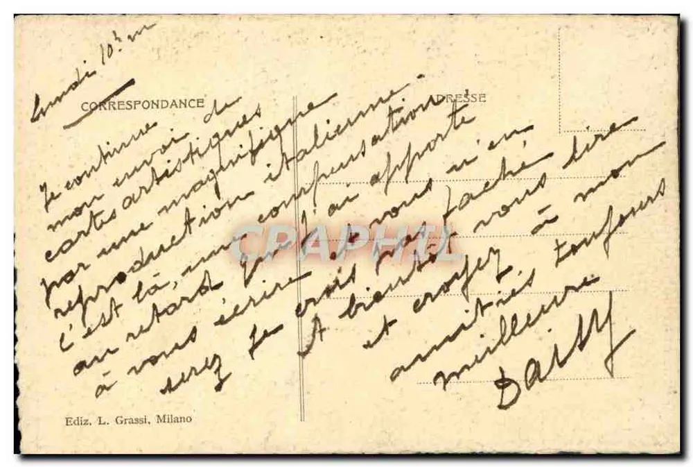 B. Giuliano - Uma conversa galante — série 131 — Ediz. L. Grassi, Milano - Verso