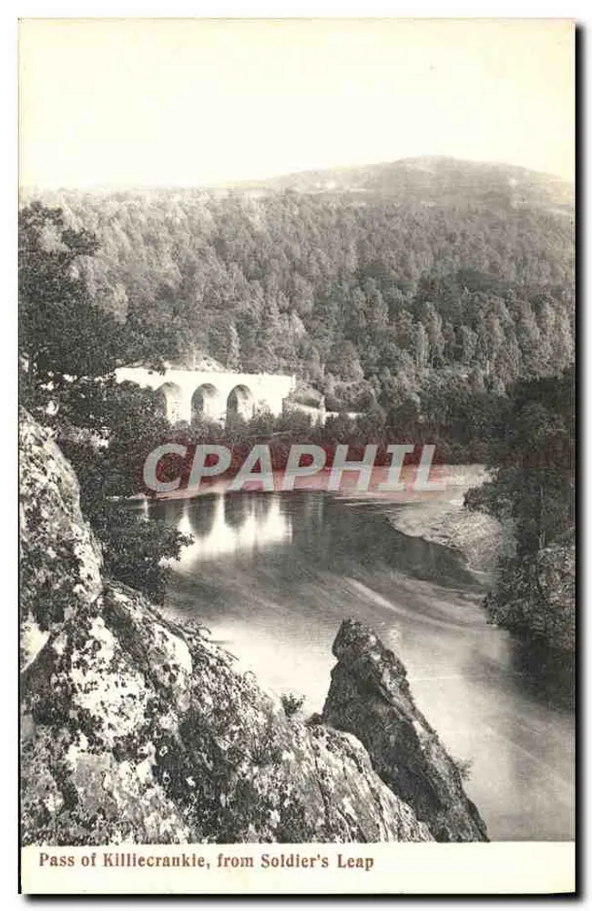 Pass of Killiecrankie, from Soldier's Leap — Ansicht des Viadukts — Verlag G.W.N.K. - Vorderseite
