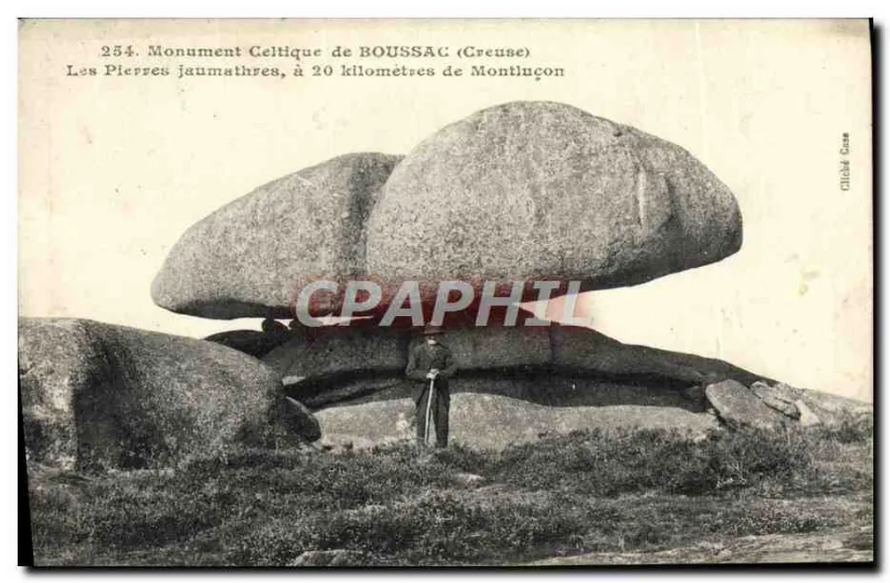 Celtischer Monument von BOUSSAC (Creuse) - Les Pierres jaumathres, 20 Kilometer von Montluçon entfernt - G. Clamont, Verlag in Montluçon - Vorderseite