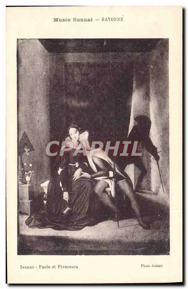 Musée Bonnat — Bayonne — Ingres - Paolo et Francesca - Recto