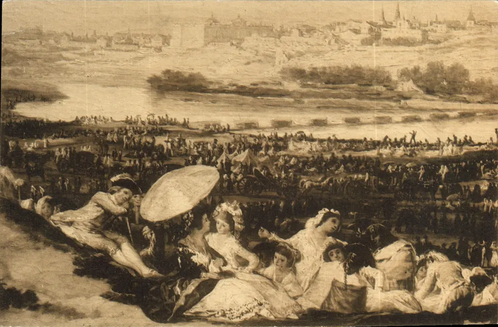 La Pradera de San Isidro — Fragment — Goya, Museo del Prado, Nr. 750 - Vorderseite