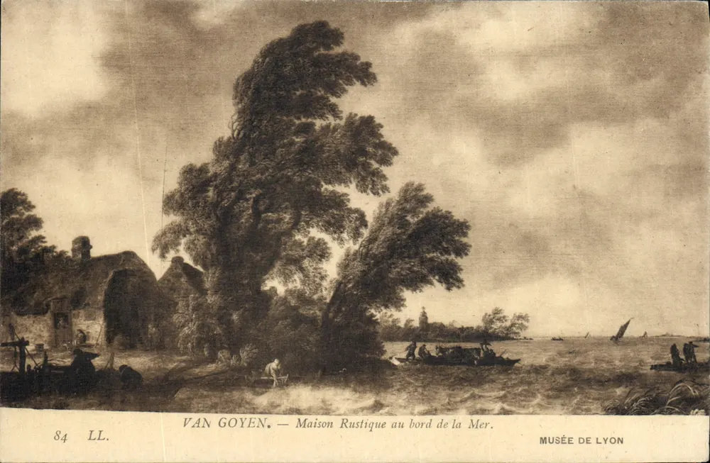 Rustikales Haus am Meer — Van Goyen — Musée de Lyon, Serie LL Nr. 84 - Vorderseite